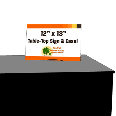 12" x 18" Table-Top Sign and Easel