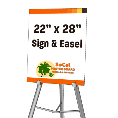 22" x 28" Sign and Easel