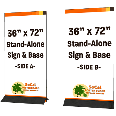 36" x 72" Stand-alone Sign and Base